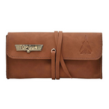 Top Gun PU Leather Sunglasses Case Brown