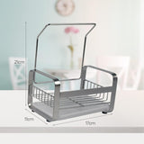 Kitchen Sink Caddy Organiser with Drying Rack Silver