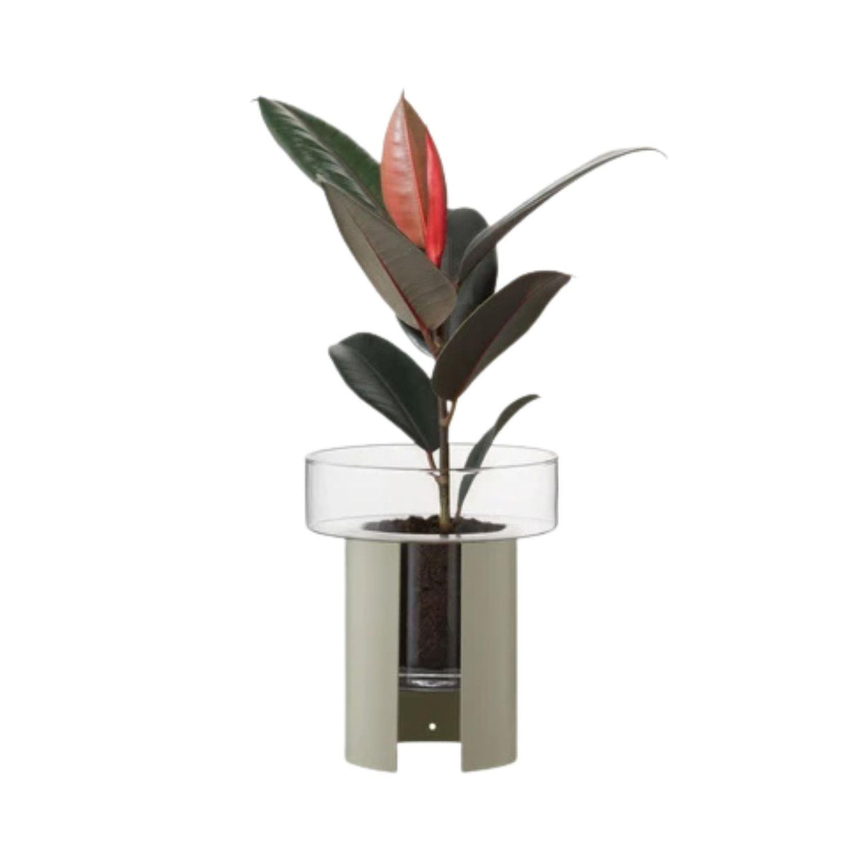 LSA Terrazza Planter H45cm Clear and Grey