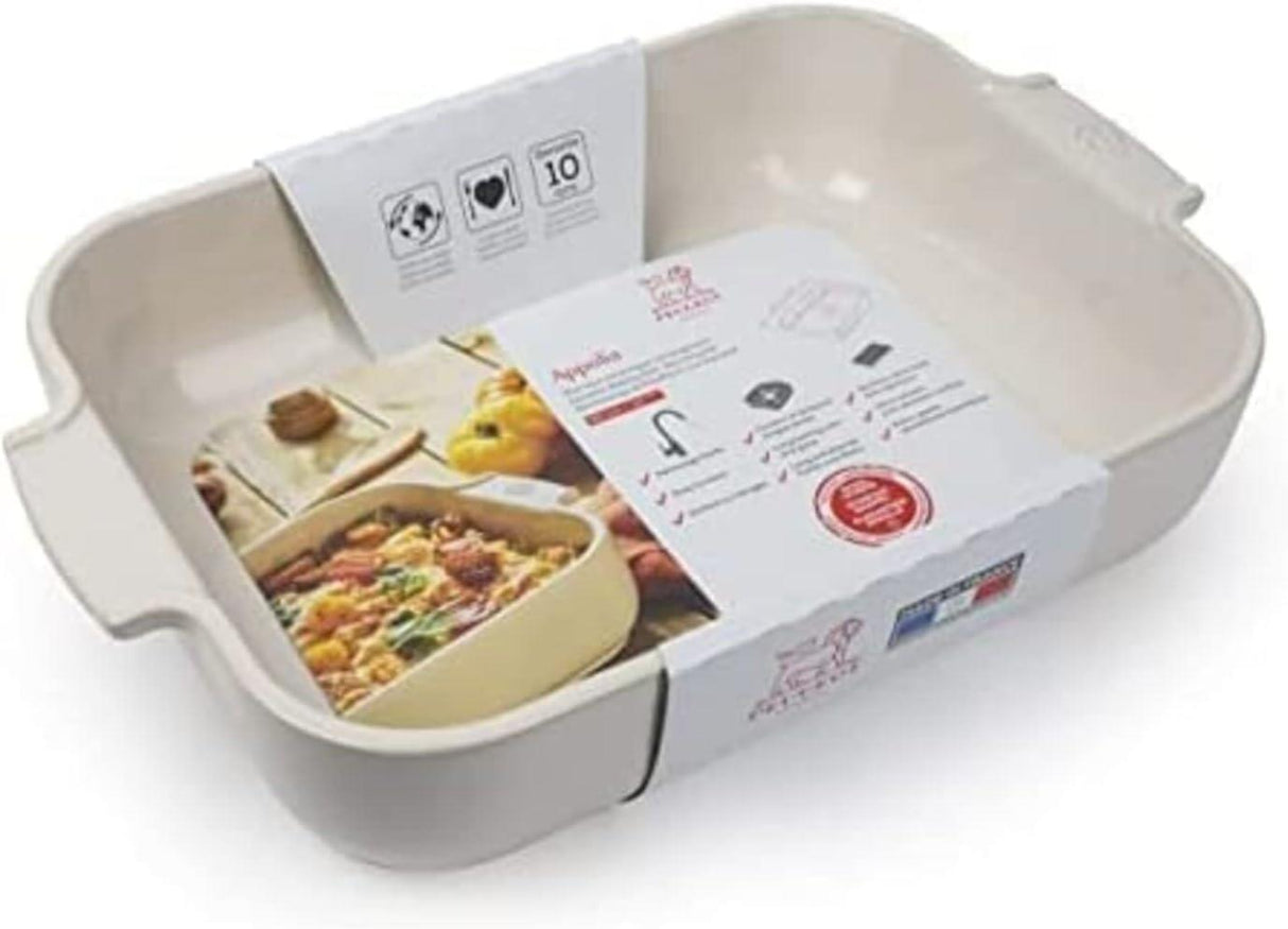 Peugeot Appolia Rectangular Ceramic Dish 36cm Ecru