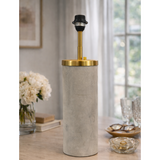 Marble Table Lamp Base 49cm with Brushed Gold Detail No shade