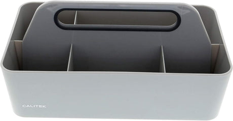 CLICKK Home Store CAL135 CALITEK Cleaning Caddy Kitchen Tidy Organiser with Gripped Handle for Organised Cleaning Products Grey