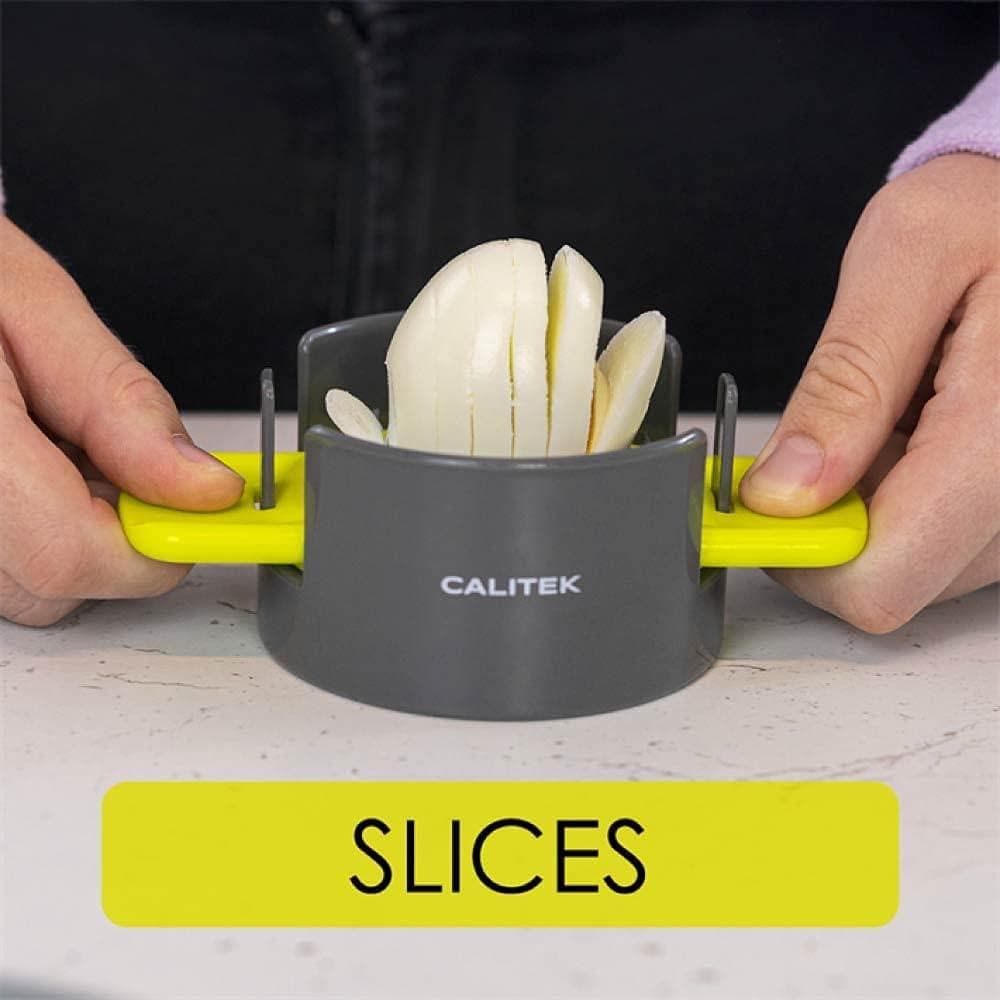 CLICKK Home Store CAL153 CALITEK Egg Cutter Wedger Slicer 3 in 1 Multi Tool Stainless Steel