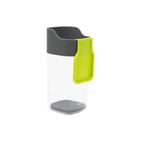 Calitek transparent kitchen utensil holder with spoon rest in gray and green design