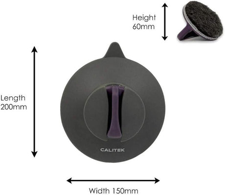 Calitek non scratch scouring pad for non stick pans with ergonomic handle and 200mm length