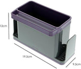 Calitek purple sink caddy organizer with multiple compartments for kitchen cleaning tools
