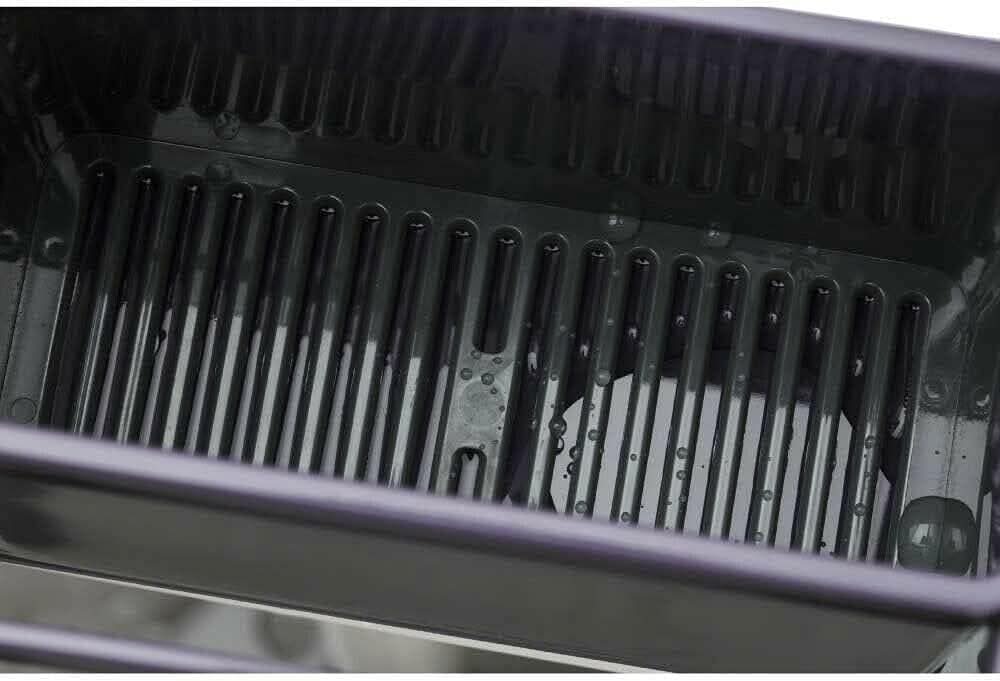 Calitek purple sink caddy organizer with drainage slots for kitchen sink storage and drying