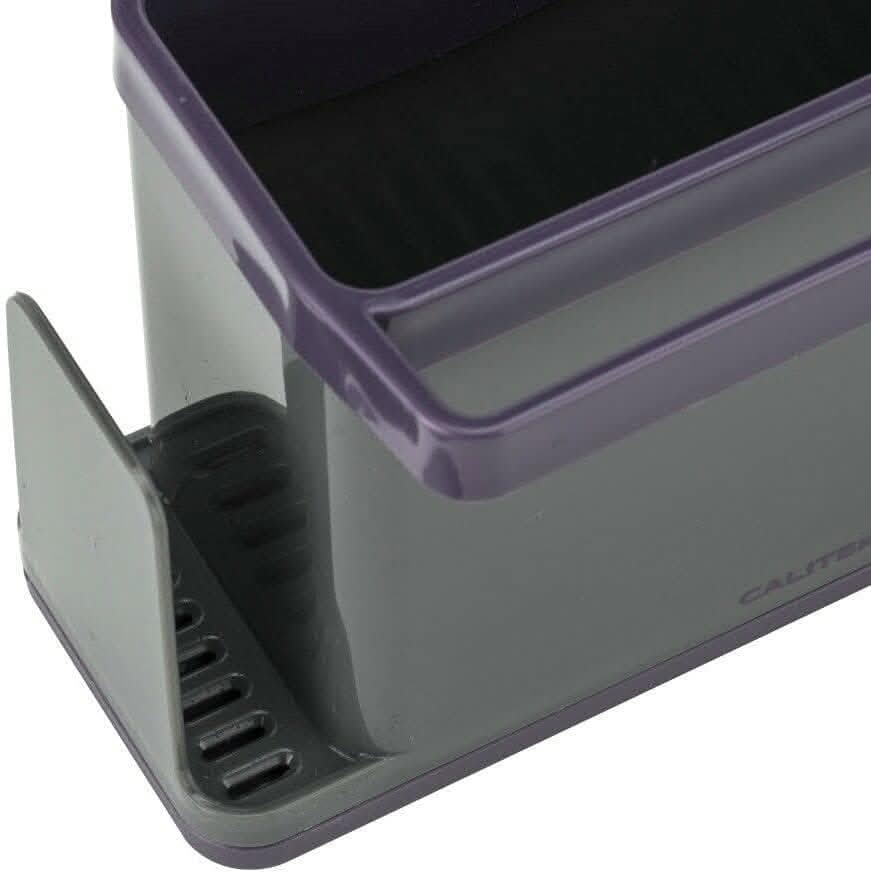 Calitek purple sink caddy organizer with multiple compartments for kitchen sink storage