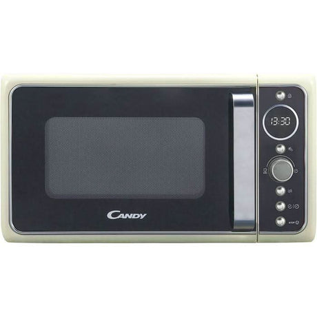 CLICKK Home Store retro microwave oven beige with digital display and control buttons