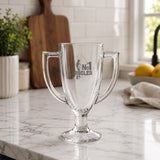 No 1 Angler Fishing Trophy Pint Glass Clear