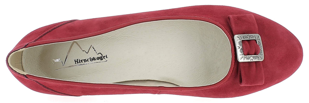 Hirschkogel Women's Closed Toe Ballet Flats - Red, 8.5 UK
