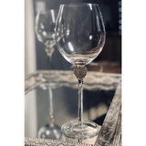 Luxury Crystal Effect Wine Glasses Set of 4 with Diamante Detailing
