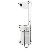 Free Standing Floor Toilet Roll Holder Black