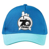 Peanuts Snoopy 70 Years Logo Baseball Cap Blue and Turquoise