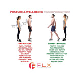 F FLX Energising Excellence Posture Corrector Back Unisex Large Black