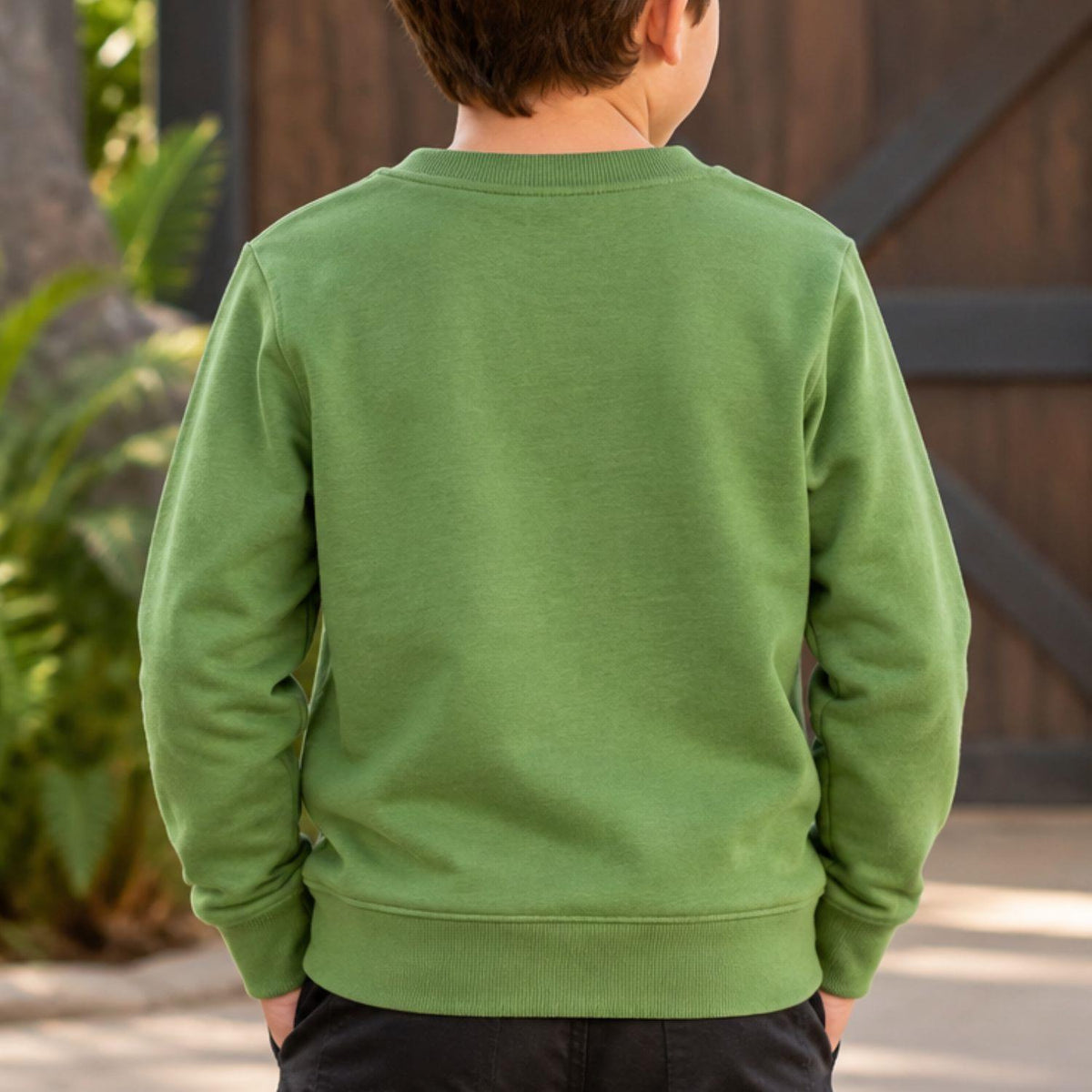 Kids' Jurassic World 100% Cotton Sweatshirt Size 9-10 Years Green