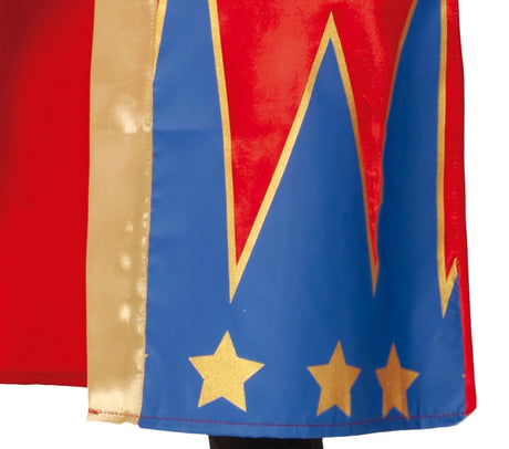 Close-up of child boxing costume USA with red, blue, and gold star design from Kids Fancy Dress