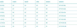 Size chart for Kids Fancy Dress child cat costume including chest waist hips height and weight measurements