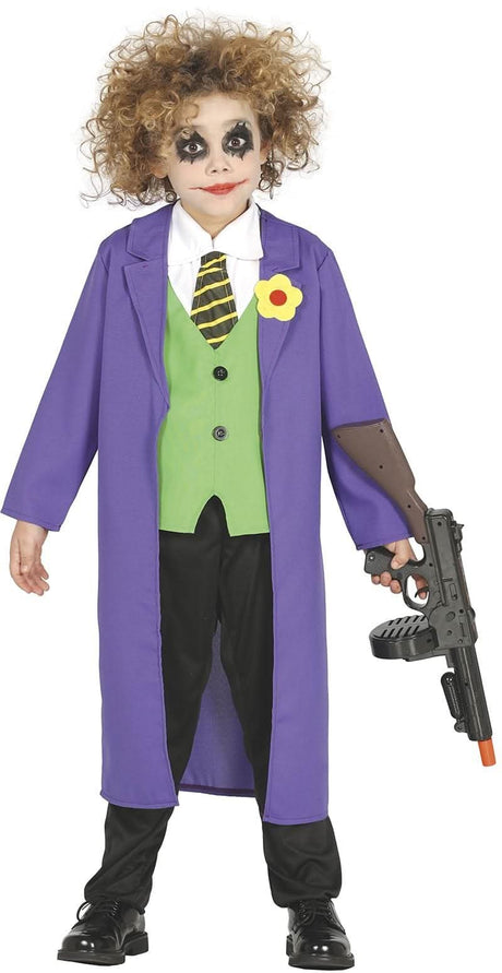 Fancy Dress 87322 Child Crazy Joker Batman Inspired Costume