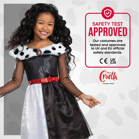 Kids Fancy Dress 129709L Child Cruella Disney Villain costume - 5-6 years