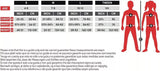 Measurement chart for child mad hatter costume sizing including chest and height in inches and centimeters