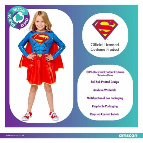 Fancy Dress Child Supergirl Sustainable Costume