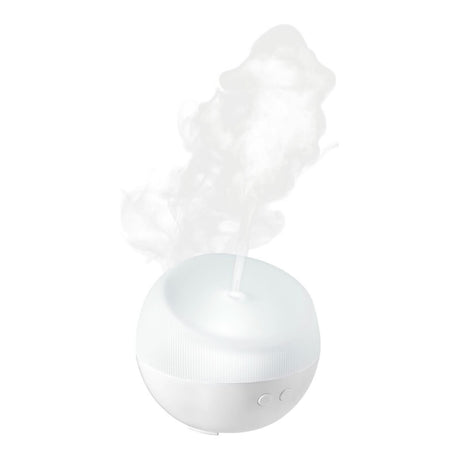 Homedics color changing essential oil diffuser emitting fragrant mist for a calming atmosphere