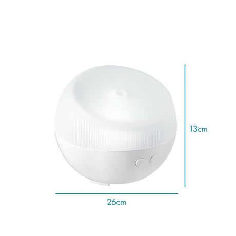 Homedics color changing essential oil diffuser with a sleek design and adjustable mist settings