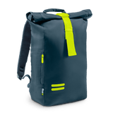 Clickk Home Store lightweight commuter backpack in dark gray with adjustable straps and bright yellow accents