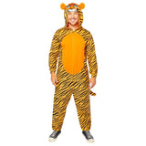 Mens Fancy Dress 9908779 Adults Tiger Onesie with tail and ears - XXL