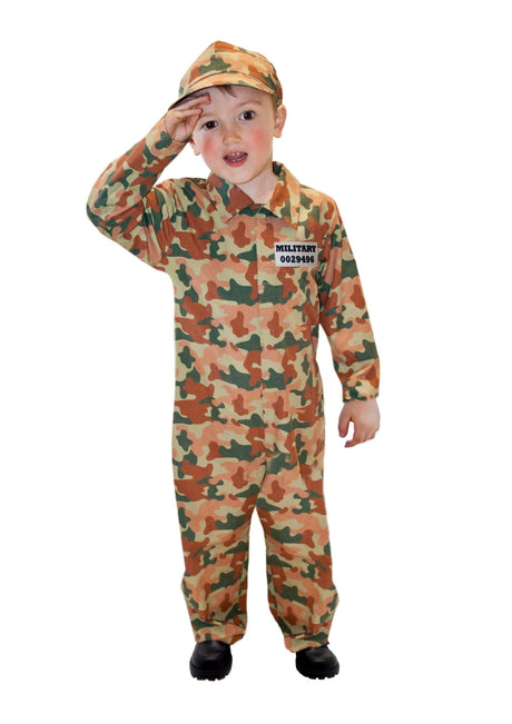 Kids Fancy Dress 996283 Child Camouflage Army Costume - 9-11 Years