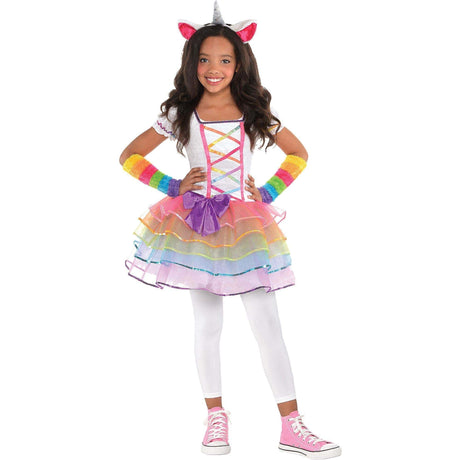 CLICKK Home Store 842747-55 Child Rainbow Unicorn Costume - 8-10 Years