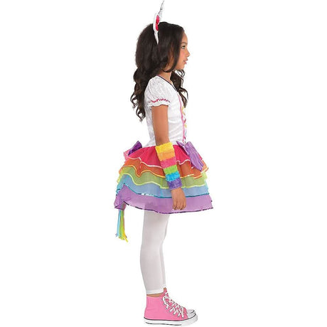 CLICKK Home Store 842747-55 Child Rainbow Unicorn Costume - 8-10 Years