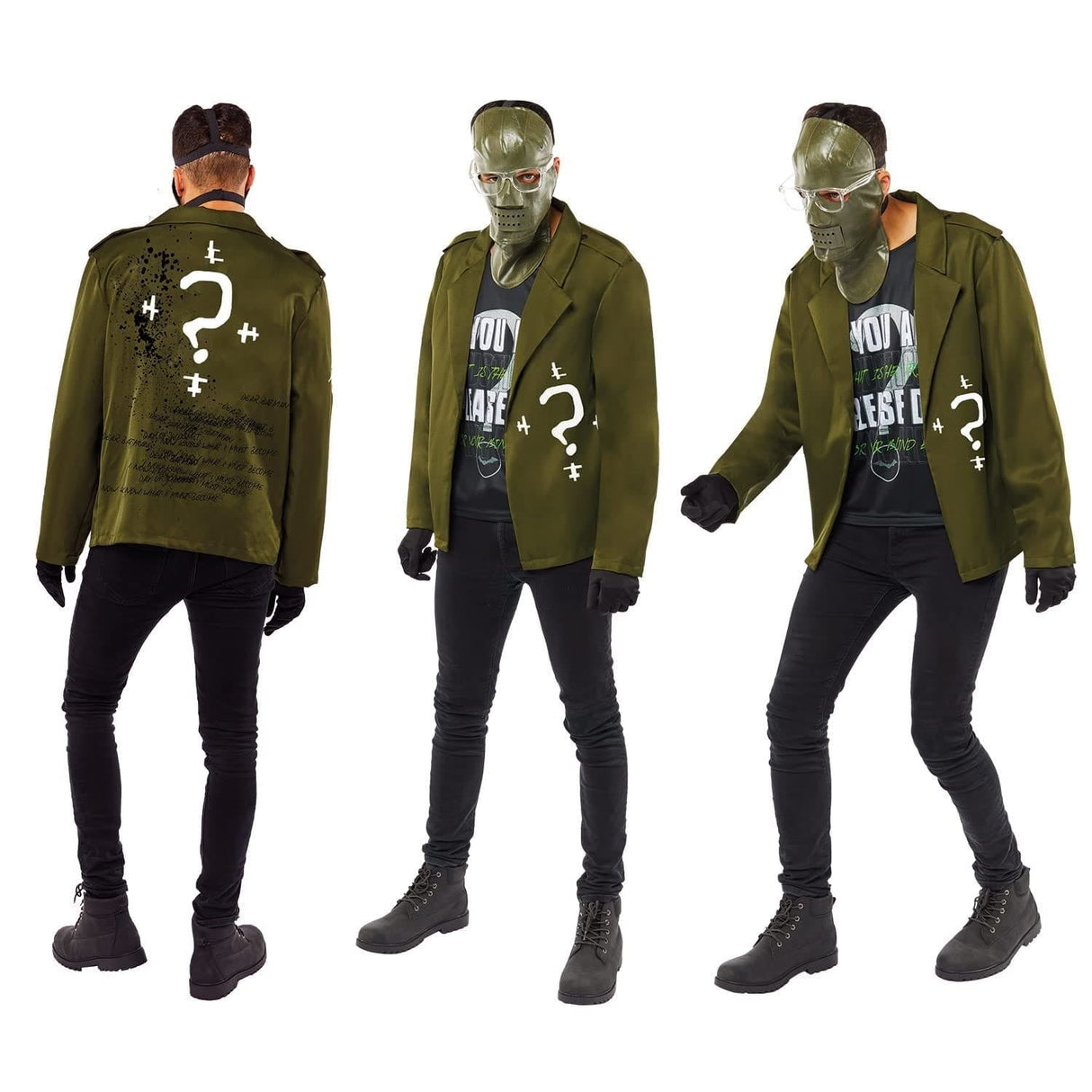 Mens Fancy Dress 9913386 Men's The Riddler Batman Movie Fancy Dress Costume - XL