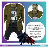 Mens Fancy Dress 9913386 Men's The Riddler Batman Movie Fancy Dress Costume - XL