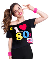 CLICKK Home Store 9906987 Women's 'I Love the 80s' T-Shirt - S