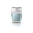 Cuisinart ice cream maker in metallic blue with clear lid for homemade frozen desserts