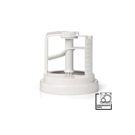 White plastic paddle accessory for Cuisinart ice cream maker, dishwasher safe design