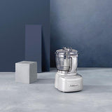 Cuisinart Mini Prep Pro food processor in white with clear container and stainless steel blades