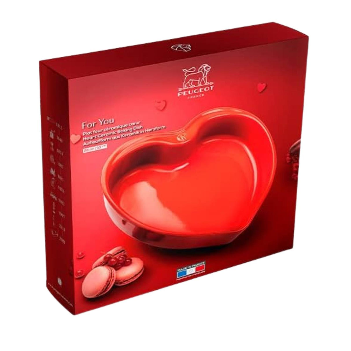 Peugeot For You Heart-Shaped Ceramic Oven Dish 26 cm Red