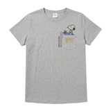 Women's Snoopy T-Shirt  Short Sleeve Cotton Polyester Blend Size M Grey
