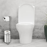 Free Standing Floor Toilet Roll Holder Black