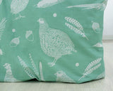 Creative Cloth Moorland Birds Superking Duvet Reversible Set Green