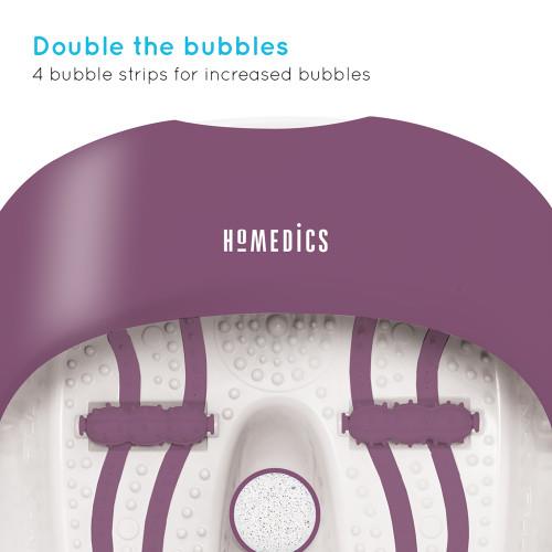 Homedics Luxury Foot Spa with Relaxing Hydro-Massage and Nail Care Kit Purple