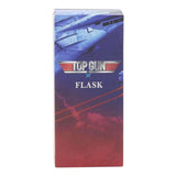 Top Gun Stainless Steel 6oz Travel Flask Faux Leather Wrap Brown