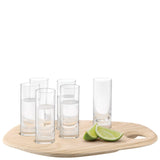 LSA Palette 6-Piece Shot Glass Set with Ash Wood Serving Tray