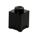 LEGO Round 1-Stud 1.2L Stackable Storage Brick Black