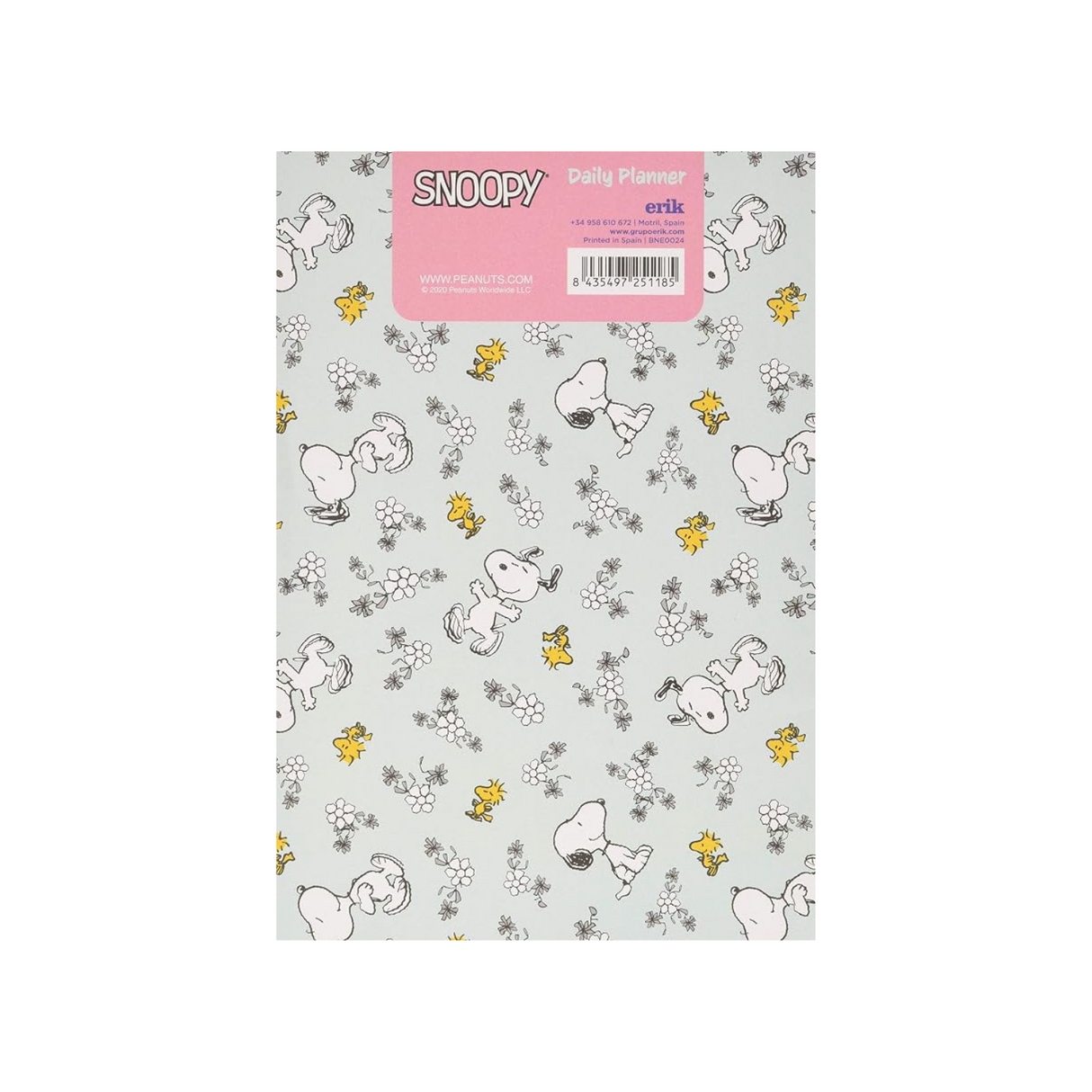 Snoopy Daily A5 Note Pad Planner Pink
