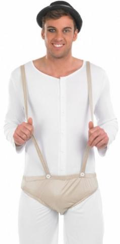 The Prisoner Fancy Dress Costume XL Includes Jumpsuit, Jockstrap and Hat