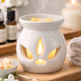 Ceramic Wax And Oil Burner - White
